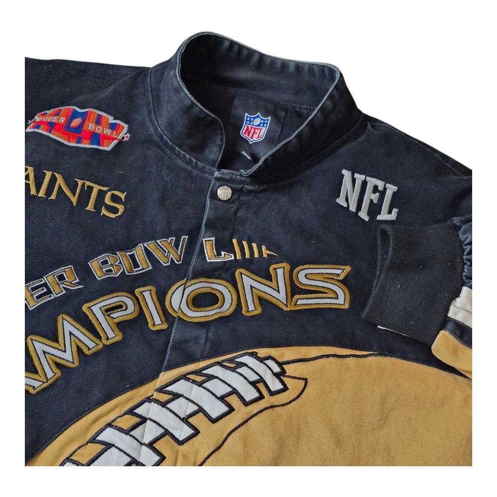 New Orleans Saints Super Bowlâ Champions XLIV 2010 Jacket Coat NFL Men's 4XL